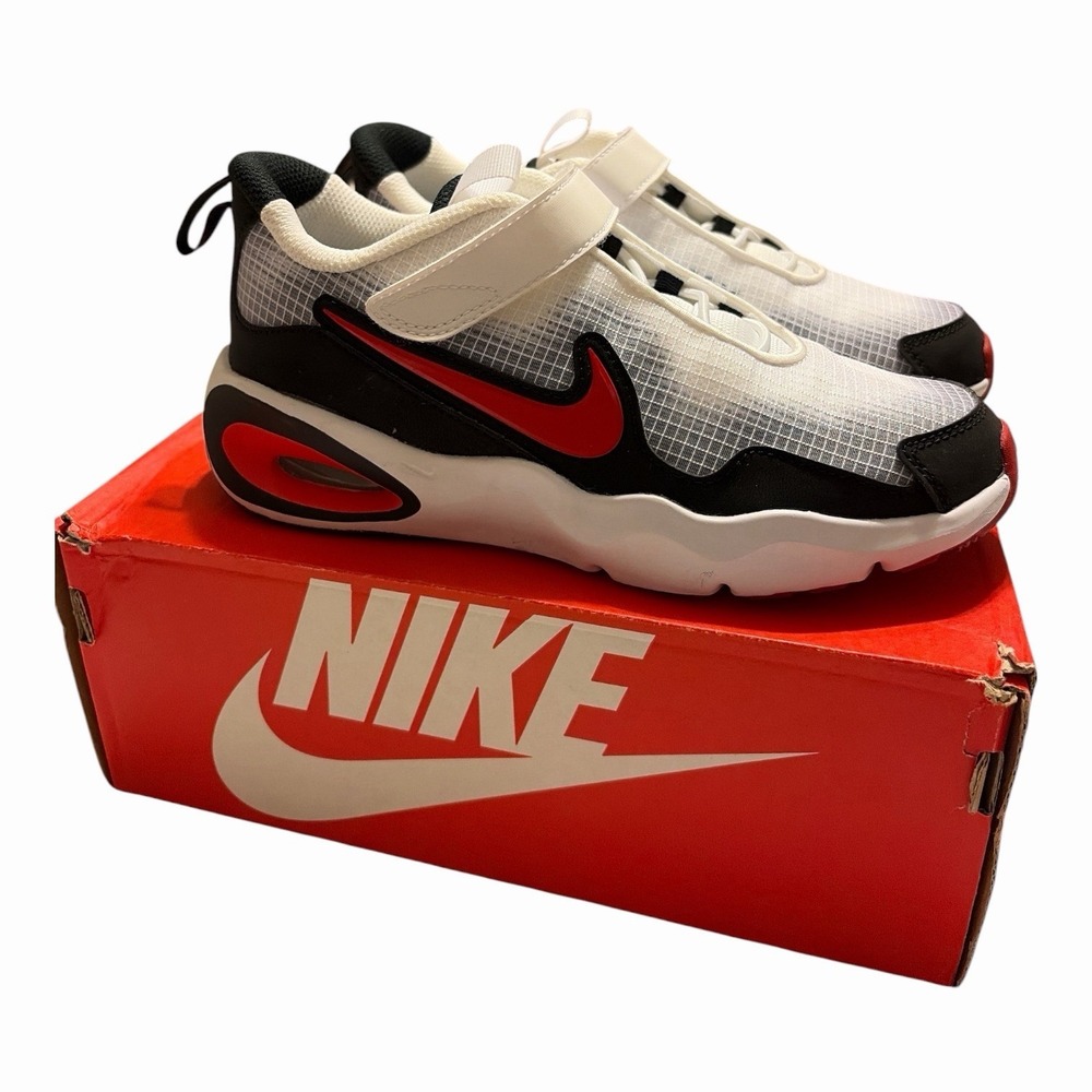 Nike Air Max Nova (PS) Unisex Kids US 3 White/Red/Black H&L Sneakers NIB